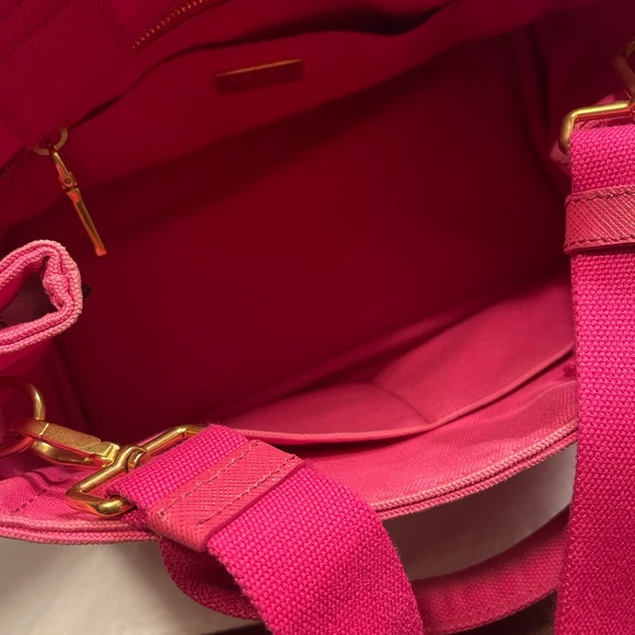Prada Small Pink Canapa Bag With Dustbag And Card - Picture 11 of 16